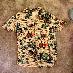 Multicolored Hawaiian Button Down Shirt, Never Worn, Brand: Denim & Flower, Size Extra Large Denim Flowers, Mens Denim, Casual Shirts For Men, Shirt Color, Hawaiian Shirt, Casual Button Down Shirts, Extra Large, Colorful Shirts, Button Down Shirt