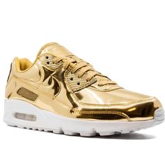 Nike Air Max 90 Qs Sneakers In Gold. Size 6 Women’s. Brand New In Box. Nike Gold, Nike Air Max 90, Women Brands, Air Max, Nike Air Max, Nike Women, Nike Shoes, Nike Air, Personal Style