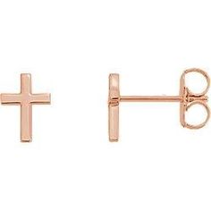 Simple Cross Earrings Gold Cross Earrings, Cross Earrings Studs, Small Crosses, Christian Jewelry, Cross Earrings, Sterling Silver Cross, Gold Cross, Dainty Earrings, Silver Cross