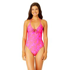 Have fun in the sun with this juniors' one-piece swimsuit from Hurley.Click on this WOMEN'S GUIDE to find the perfect fit and more! Have fun in the sun with this juniors' one-piece swimsuit from Hurley.Click on this WOMEN'S GUIDE to find the perfect fit and more! FEATURES V-neck Adjustable halter ties Soft, stretchy knit construction UPF 50+ sun protection Fully linedFIT & SIZING No closure - pullover styling Removable wireless cups Moderate coverageFABRIC & CARE 74% recycled nylon, 26% spandex Pink One-piece Swim Dress For Beach Party, Pink One-piece Swimwear For Pool, Pink One-piece Summer Swim Dress, Pink One-piece Swim Dress, Pink One-piece Swim Dress For Poolside, Pink Swim Dress For Spring Poolside, Pink One-piece Swim Dress For Beach, Pink Spring Swim Dress For Poolside, Pink Swim Dress For Beach Season Swimming