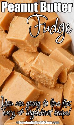 peanut butter fudge recipe with text overlay