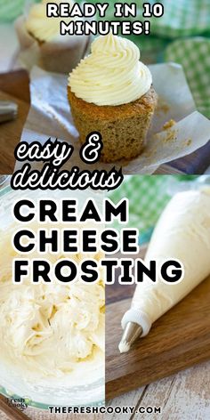 the recipe for cream cheese frosting is easy and delicious