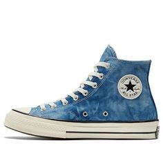 Converse Chuck 70 High 'Summer Daze - Aegean Storm' 170965C (SNKR/Unisex/High Top) Vintage Summer Sneakers With Round Toe, Vintage Round Toe Sneakers For Summer, Retro Blue Sneakers For Summer, Converse Cotton Summer Sneakers, Blue High-top Sneakers For Summer, Retro Summer Sneakers For Streetwear, Retro Summer Streetwear Sneakers, Summer Retro Streetwear Sneakers, Blue Sneakers For Summer Streetwear