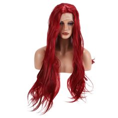 Item Function: 1. Good Quality: Wine Red Long Straight Hair wigs for women with stylish design and outstanding looking. Made of heat resistant synthetic fiber, soft touch and natural looking, just like your own real hair. Wigs for women with very stylish designs and pretty looking, make you more beautiful and confident, you will get tons of compliments with this cute wig. The comfortable wig cap with 2 adjustable straps and 2-3 combs to fix, you can adjust its size to fit your head. Size for mos Cute Wig, Hair Lace Front Wigs, Long Hair Wigs, Short Hair Wigs, Red Wigs, Real Hair, Wig Making, Long Straight Hair, Hair Lace