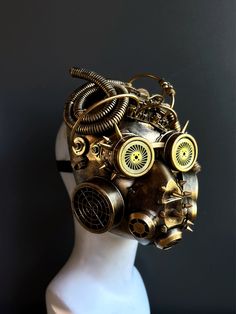 Conquer the realms of fantasy with our remarkable steampunk cosplay gas mask in gold. Dominating the mask are bold spikes and intricate tubes, exuding a commanding presence that's perfect for cosplay, parties, or conventions.


Age Group/Gender - Adult/Men

Size/Type - One size fits all adults

Mask Color - Gold

Mask Material - Polyresin

Accent Material - Paint Biohazard Mask, Steampunk Gas Mask, Mask Steampunk, Elegant Face Mask, Thank You Wishes, Steampunk Mask, Metal Mask, Gold Mask, Children's Mask