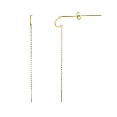 Finish off your look in style with this Forever 14K gold threader drop earring. Finish off your look in style with this Forever 14K gold threader drop earring. FEATURES Length: 97 mm Backings: arched wire Metal: 14k gold Finish: polished Packaging: boxed Nickel free Size: One Size. Color: Yellow. Gender: female. Age Group: adult. Elegant Dangle Threader Earrings With Cable Chain, Elegant Yellow Gold Threader Earrings With Adjustable Chain, Classic 14k Gold Threader Earrings For Formal Occasions, Formal 14k Gold Drop Threader Earrings, Formal Yellow Gold Threader Earrings With Ear Wire, Formal 14k Yellow Gold Threader Earrings, Yellow Gold Drop Threader Earrings For Formal Occasions, Classic Yellow Gold Dangle Threader Earrings, Elegant Yellow Gold Threader Earrings With Ear Wire