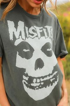 MISFITS GRAPHIC TEE SHIRT Meadeux Misfits Shirt, Band Jacket, Distressed Shirt, Usa Products, Graphic Tee Shirt, Tees For Women, Graphic Tee Shirts, Band Tees, Punk Fashion