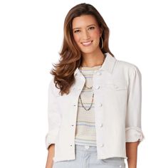 Wit & Wisdom White Puff Sleeve Button Front Fray Hem Denim Jacket Size Xl- Nwt- New With Tags Coat Check. If It’s A Little Breezy Out, You’ll Want To Bundle Up In This Lightweight Button Up Denim Jacket, Complete With Long Puff Shoulder Sleeves, Four Pockets, A Frayed Hem, And A Western Yoke. A Crisp White Layer Like This Is Always In Season. Women’s Fashion Jacket White Drapey Denim Optic White Collared Neck Button Up Front Four Pockets Western Yoke Long Buttoned Puff Sleeve Straight Fray Hem S White Button-up Denim Jacket For Day Out, Button-up Cropped Jacket With Pockets For Day Out, Spring Denim Jacket With Buttons For Day Out, Denim Jacket With Buttons For Spring Day Out, Trendy White Button-up Cropped Jacket, Spring Button-up Denim Jacket With Button Cuffs, White Button-up Outerwear With Snap Buttons, Button-up Cropped Jacket For Spring Day Out, Casual Everyday Button-up Cropped Jacket