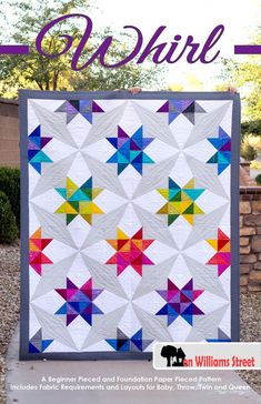 Whirl Half Square Triangle Quilts Pattern, Colchas Quilting, Triangle Quilt Pattern, Rainbow Quilts, Modern Quilting Designs, Quilt Modernen, Triangle Quilts, Block Quilts, Half Square Triangle Quilts