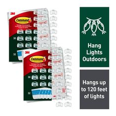 3 packs of commandix hang lights outdoors hangings up to 120 feet of lights