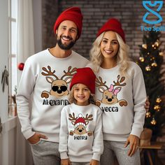 This Reindeer Family matching hoodie/sweatshirt is the most thoughtful way to show your appreciation for your family member as a gift on Christmas Day. How To Order  1. Kindly check and review all photos for your reference. 2. Choose your Hoodie/Sweatshirt size. 3. Choose your Hoodie/Sweatshirt color 4. Click add to cart when done. 5. If you need more than 1 item, please go back and add more. 6. Click "Proceed to check out". 7. If you have any questions please contact us. 8. Enjoy your item! 🙌Our Appreciation 🙌 We want to thank you for giving us the opportunity to serve you! We are a family owned small business and we appreciate every opportunity we get to serve our customers. Customer satisfaction is our #1 goal If you have any questions please feel free to contact us. Thank you! ⭐Our H Christmas Hoodies Family, Family Christmas Sweatshirts, Deer Sweatshirt, Family Christmas Outfits, Christmas Hoodie, Christmas Outfits, Christmas Hoodies, Christmas Reindeer, Family Matching