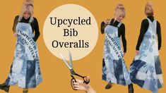 How To Make A Skirt, Diy Bibs, Make A Skirt, Make Dress, Reworked Clothing, Altered Clothing, How To Make Skirt, Bib Overalls