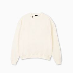 Partch Must Sweatshirt Long Sleeve Organic Cotton Oversized Fit Cream Relaxed Fit Sweater, Oversized Cream Sweatshirt, Cream Knitwear, Cream Sweater Outfit, Cream Crewneck, Sweater Oversized, Sweater Oversize, Sweatshirt Crewneck, Cream Sweater