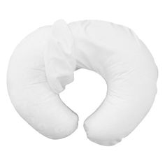 two white pillows sitting on top of each other