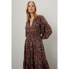 Multicolored paisley cotton (100% Cotton). Shirt dress. V-neck. Long sleeves. Front button closure. Imported.¬† Paisley Print V-neck Patterned Dress, Fall Paisley Print V-neck Dress, Fall Paisley Print V-neck Maxi Dress, Bohemian V-neck Dress For Fall, Fall Daywear V-neck Maxi Dress, Fall V-neck Maxi Dress For Daywear, Floral Print V-neck Dress For Fall, Patterned V-neck Paisley Print Dress, Patterned Paisley Print V-neck Dresses