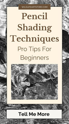 a book cover with text that reads pencil shading techniques pro tips for beginners