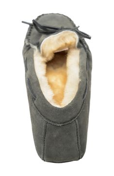 A plush shearling lining insulates a handsome leather moccasin, making it perfect for cold mornings. Style Name:Minnetonka Genuine Shearling Lined Leather Slipper (Men). Style Number: 5197611. Classic Sheepskin Slippers With Round Toe, Sheepskin Slippers With Leather Sole And Round Toe, Classic Sheepskin Slippers For Winter, Classic Winter Slippers With Suede Lining, Classic Shearling Slippers For Winter, Winter Sheepskin Slip-on Slippers, Shearling Slippers With Suede Lining, Classic Sheepskin Slippers With Suede Lining, Classic Slippers With Sheepskin And Suede Lining