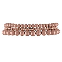 14k gold filled stack of 3 ball bracelets 1x3mm 1x4mm 1x6mm Elastic stretch Rose Gold Stackable Stretch Bracelet With Round Beads, Rose Gold Stackable Bracelet With Round Beads, Stackable Round Beads Bracelets In Rose Gold, Beaded Ball, Ball Bracelet, Bracelet Stack, Gold And Silver, Yellow Color, Sterling Silver Bracelets