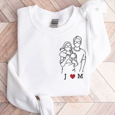 Celebrate your love with this matching embroidered shirt!This personalized matching embroidered shirt makes the perfect gift for your girlfriend or boyfriend. It's also a great way to show your lover how much you care about them, by getting everyone in the same shirt!Whether it's their wedding, anniversary, or birthdays, this shirt will be the perfect addition to their photo collection. MESSAGE: Personalized Valentines Day Gift For Him PRODUCT DETAILS: 100% cotton (99% for ash/grey colors, 50% f Personalized White Cotton Top, Personalized Long Sleeve Cotton T-shirt, Personalized Long Sleeve White T-shirt, Personalized Long Sleeve Casual Tops, Personalized Casual Long Sleeve Tops, White Long Sleeve T-shirt For Personalized Gift, Casual Long Sleeve T-shirt For Personalized Gift, Casual Long Sleeve Tops For Personalized Gift, Custom Embroidered Sweatshirt