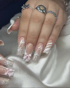 Winter Nails Acrylic, Girly Acrylic Nails, Dope Nail Designs, Acrylic Nails Coffin Pink, Soft Nails, Short Acrylic Nails Designs, Pink Acrylic Nails