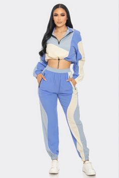 Colorblock Cargo Jogger Set - Body By J'ne Outfit Jogging, Athletic Looks, Cargo Joggers, Athleisure Wear, Jogger Set, Sporty Look, Comfy Fits, Sporty Style, Basic Style