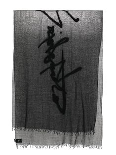 black wool cheesecloth embroidered design wraparound style rectangle shape fringed edge Yohji Yamamoto Scarf, Cheese Cloth, Yohji Yamamoto, Embroidered Design, Black Wool, Rectangle Shape, Scarf Accessory, Women Accessories, Wool