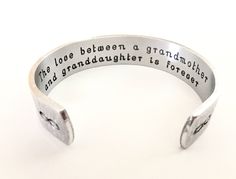 A personal favorite from my Etsy shop https://www.etsy.com/listing/555413228/kid-bracelet-daughtergranddaughter-gift Grandmother And Granddaughter, Granddaughter Birthday, First Communion Gifts, Granddaughter Gift, Kids Bracelets, Communion Gifts, Sister Quotes, Personalized Bracelet, Silver Bow