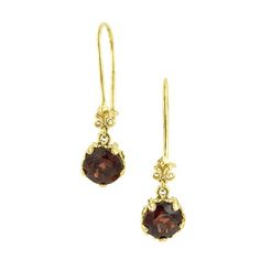 Fancy Basket Gemstone Drop Earrings 18k gold- Heirloom by Doyle & Doyl Antique Garnet Ring, Constellation Earrings, Gemstone Drop Earrings, Garnet Rings, Lovely Jewellery, Antique Rings, Citrine, Garnet, 18k Gold