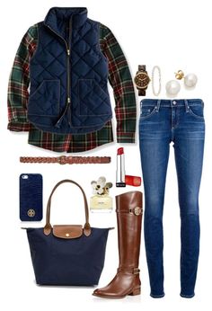 "fall fashion lookbook" by the-southern-prep ❤ liked on Polyvore featuring J.Crew, AG Adriano Goldschmied, MICHAEL Michael Kors, Blue Nile, Tory Burch, Longchamp, Marc Jacobs, Revlon and Zara J Crew Vest Outfit, Preppy Fall Outfits, Preppy Fall, Christmas Color, Winter Mode, Cozy Outfit, Blue Nile, Fall Fashion Trends, Fashion Lookbook