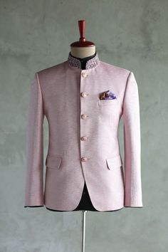 Pink Jodhpuri For Men, Jodhpuri Suits For Men Wedding Royal, Jodhpuri Suits For Men Wedding, Indian Jackets, Knot Embroidery