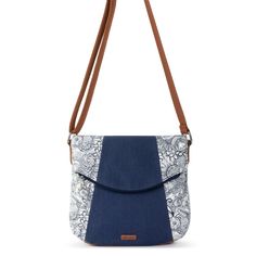 Sakroots Foldover Crossbody - |Canvas - Navy Spirit Desert | Oceans Of The World, The Sak, Hands Free, You Bag, Navy, Canvas