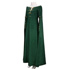 Specification Type: House of the Dragon Alicent Hightower Green Dress Cosplay Costume Source: House of the Dragon Character: Alicent Hightower Components: One Dress.(There is a zipper on the back) Inventory: Made To Order Item. Tailoring time is about 10-15days. Fabric: Polyester Occasion: Halloween, Cosplay, Comic Cons, Theme Parties, Carnival, etc. WASHING NOTICE: Hand wash in cold water recommend. Squeeze out excess water, then dry naturally. For leather, we do not recommend cleaning Size Chart Note: Our size charts are different, please be sure to choose a cosplay costume according to our size chart on every product page, please check the size information carefully. If you have any questions, please feel free to let us know and we will help you! Green Gothic Costume For Costume Party, Gothic Green Dress For Costume Party, Green Gothic Dress For Halloween, Green Long Sleeve Halloween Costume, Green Gothic Dress For Costume Party, Green Fantasy Costumes, Green Long Sleeve Cosplay Costume, Elvish Dress For Costume Party, Medieval Long Sleeve Dress For Cosplay