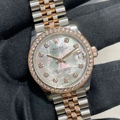 Rolex Watches Women Diamonds, Women’s Rolex Watches, Tag Watches Women, Ladies Rolex Watches, Rolex Diamond Watch, Girls Watch, Pretty Watches, Dope Jewelry Accessories, Rolex Diamond