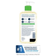 Developed with dermatologists, CeraVe Hydrating Foaming Oil Cleanser is formulated for dry to very dry skin. Also suitable for sensitive skin, atopic-prone skin and baby skin. Non-comedogenic. Fragrance-free. Containing three essential ceramides, this cleanser formula helps maintain the skin’s natural barrier, ensuring it does not feel tight. Keeps skin hydrated. Suitable for use on Face and Body Daily wash with hyaluronic acid, ceramides, squalane and triglycerides cleanses without stripping mo Hydrating Foaming Oil Cleanser, Oil Face Wash, Squalane Oil, Oil Cleanser, Cleansing Oil, Face Cleanser, Baby Skin, Face Wash, Skin Moisturizer