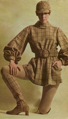 Peggy Moffit wearing Rudy Gernreich dress, boots & hat 1960's Rudy Gernreich, 1960s Costumes, Peggy Moffitt, Maggy Rouff, Rudi Gernreich, 60’s Fashion, Mccalls Patterns Dress, Dress With Hat, 1960 Fashion