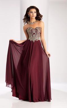 Clarisse 2715 Flowy Prom Dresses, Grad Dresses Long, Grey Prom Dress, Gold Prom Dresses, Strapless Prom Dress, Prom Dresses 2017, Exquisite Gowns, Burgundy Prom Dress, Womens Prom Dresses