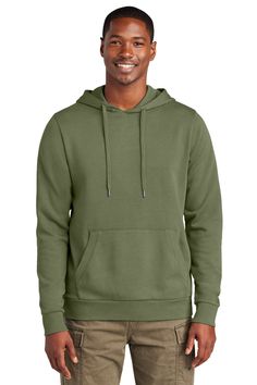 Wash ™ Fleece Hoodie - OLIVE DRAB GREEN - M | District Wash Fleece Hoodie in Olive Drab Green Size Medium | Cotton/Polyester Blend Blank Sweatshirts, Raglan Hoodie, Blank Apparel, French Terry Hoodie, Custom Patches, Embroidered Clothes, Pullover Hoodies, Rhinestone Designs, Pullover Sweatshirts