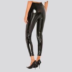 Make a statement and take a trip back to the early 2000s with our Y2K-vibe latex skinny women's jeans from the 2023 Autumn-Winter Collection! These high-waisted, shiny, and snug-fitting jeans feature a unique rubber closure that gives you a secure and leisurely shape. Perfect for creating a look that exudes nostalgia and modernity at once.Distinctive Features: Y2K Style: Get ready to make a statement with this timeless style that takes you back to the early 2000s. Wax-Coated: The pu-coated-pu-co Leather Leggings Casual, Patent Leather Pants, Faux Leather Pant, Casual Pants Style, Michael Costello, Latex Leggings, Stylish Jeans, Leather Pant, Denim Pants Women