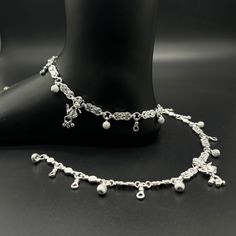 Name of product: 925 Sterling Silver Light Weight Anklet / Silver Payal Weight: 48 grams. Length: 27 centimeter FREE EXPRESS SHIPPING -----Feedback::- A satisfied customer is our top priority and your feedback forms the backbone of our success. Don't forget to give positive feedback along with good ratings. Thank You Bohemian Silver Anklets As Gift, Handmade Silver Metal Anklets, Metal Anklets For Festivals Gift, Adjustable Silver Anklets For Festivals, Handmade Silver Anklets As A Gift, Traditional Silver Anklets As A Gift, Bohemian Nickel-free Silver Anklet, Silver Anklets For Festivals, Silver Toe Ring Anklet As A Gift