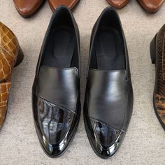 "Classic Black Women Loafers, Flat Black Moccasins, Comfortable Casual Slip On Shoes, Stylish Asymmetrical Handmade Shoes, Formal Court Shoes Casual comfortable cool Moccasins shoes, in an original design. An a-symmetrical line is crossing from one foot to the other as if they were one piece. 2 leather combination - The upper part is semi-shiny Nappa leather and the bottom part is shiny / glossy leather. We put a lot of effort into making our shoes the most beautiful and comfortable. Shoes you c Black Leather Sole Slip-ons For Office, Black Slip-on Loafers With Leather Footbed, Black Leather Slip-ons With Flat Heel, Black Slip-on Loafers With Removable Insole, Black Leather Brogue Slip-on Shoes, Black Plain Toe Loafers With Leather Sole, Black Leather Slip-on Shoes With Brogue Detailing, Black Slip-on Oxfords With Leather Footbed, Black Closed Toe Slip-ons With Leather Footbed