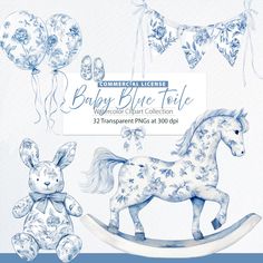 the baby blue tale digital clipart collection is available for use on personal and commercial projects