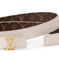 LOUIS VUITTON® - Lv Iconic 20mm Reversible Belt - Grey Rose Luxury Belts, Pink Monogram, Louis Vuitton Belt, Grey Roses, Reversible Belt, Louis Vuitton Official, Canvas Leather, Monogram Canvas, Women Collection