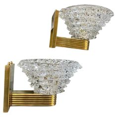 pair of sconces in the style of venini