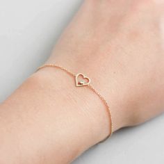 Heart Bracelet, Gold Heart Bracelet, Gold Diamond Bracelet, White Diamond Bracelet, Dainty Gold Brac Heart Bracelet Gold, Gold Leaf Jewelry, Birthstone Jewelry Mothers, Delicate Gold Bracelet, Girly Bracelets, Gold Bracelet Simple, Neck Pieces Jewelry, Gold Diamond Bracelet, Gold Heart Bracelet