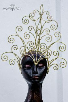 Gold Crystal Headdress Carnival Crown Festival Headpiece - Etsy South Africa Crystal Headdress, Showgirl Headdress, Recycled Costumes, Dancer Legs, Dancer Necklace, Festival Headpiece, Crown Gold, Applique Templates, Head Jewelry