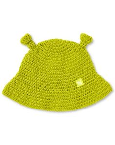 Add a playful element to your look with this Shrek 3D ears bucket hat! This fun hat is sure to make you the center of attention wherever you go! Officially licensed Material: Acrylic Care: Hand wash Imported One size fits most Casual Hats With Ears, One Size Fits Most, Casual Adjustable Hat With Ears, Fun Adjustable Hats With Ears, Novelty Spring Bucket Hat, Spring Novelty Bucket Hat, Trendy Green Crochet Hat, Playful Crochet Bucket Hat, Playful Green Brimmed Bucket Hat, Trendy Adjustable Green Crochet Hat