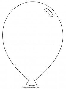 a drawing of a balloon with an empty line in the middle and one end pointing upward