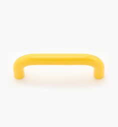 a yellow handle on a white background