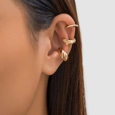 3Pcs/set Metal Chunky No Piercing Clip Earrings Geometric Ear Cuff Earrings for Women Ladies Party Vintage Clip Earrings, Y2k Jewelry, Ear Cuff Earings, Trendy Earrings, Vintage Clip, Earring Jewelry, Stunning Earrings, Cuff Earrings, Clip Earrings