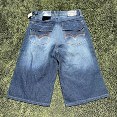 Incredibly Cute Vintage 90s Chams Denim Lofty Fit Jorts! The Waist Is 28 Inches In Length! :) #Jorts #Y2k #Jeans #Denim #Baggy Retro Denim Bottoms With Built-in Shorts, Y2k Denim Bottoms With Built-in Shorts, Medium Wash Short Leg Bottoms For Streetwear, 90s Short Streetwear Bottoms, 90s Style Short Length Streetwear Bottoms, 90s Short Length Streetwear Bottoms, Y2k Mid-rise Jean Shorts For Streetwear, Blue Wide Leg Jean Shorts For Streetwear, 90s Denim Blue Jean Shorts For Streetwear